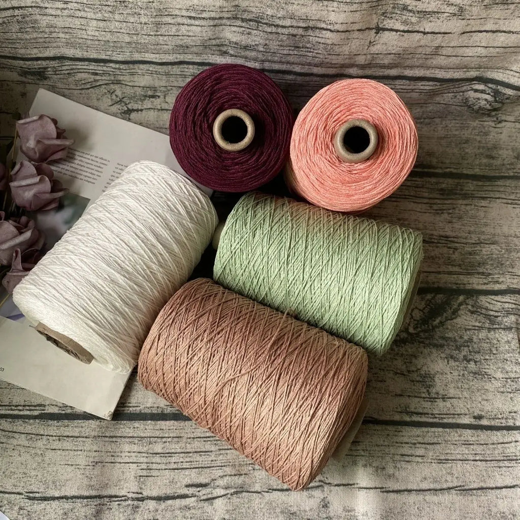 500g/pcs High Twist Size 5 Lace Linen Thread Bone Like Summer Crochet Clothes Skirts Close Fitting Refreshing Non Pilling Yarn